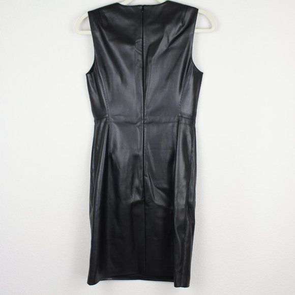 NWT Theory Faux Leather Sheath DressSleek & Chic for Work, Parties & Events  - threedaughtersproperties.com